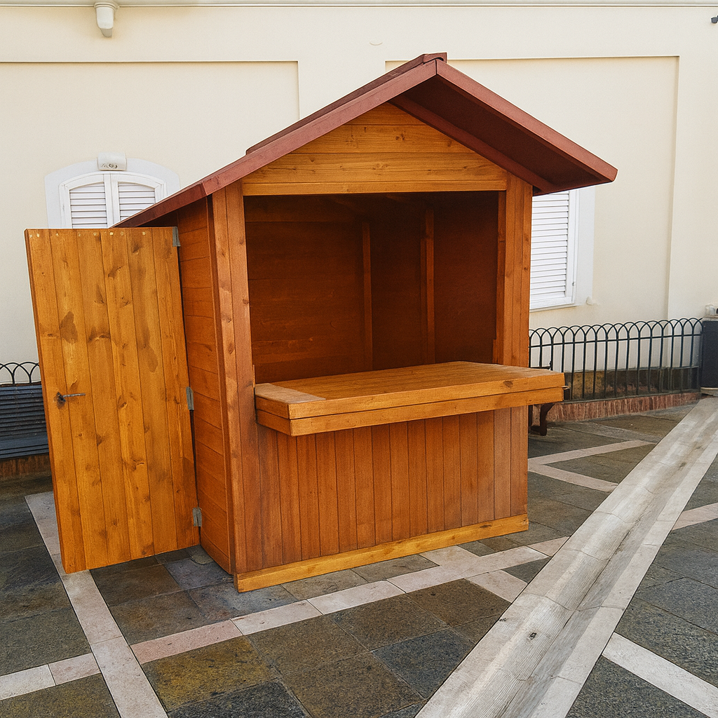 Chiosco in legno 200×200 cm – Struttura modulare smontabile