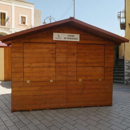 Chiosco in legno 300×200 cm – Struttura modulare smontabile