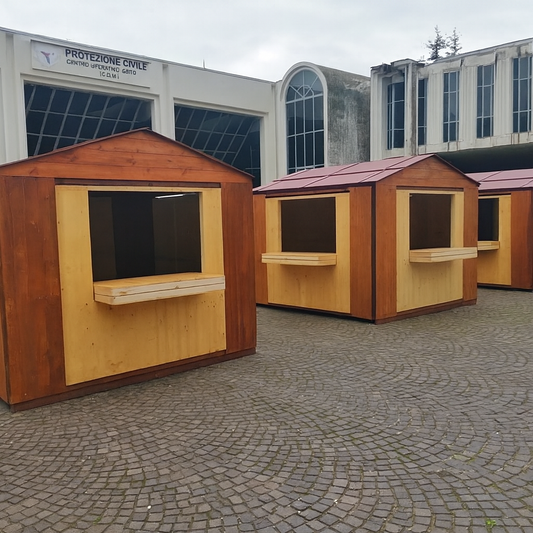 Chiosco in legno 300×300 cm – Struttura modulare smontabile