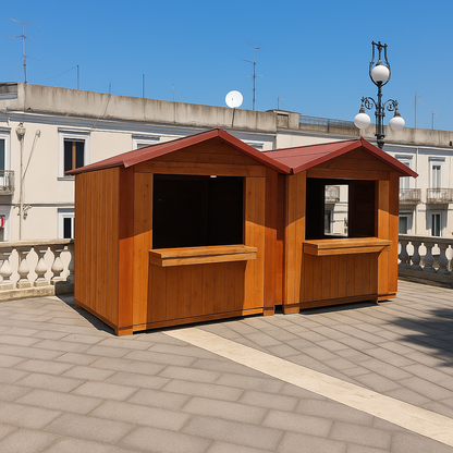Chiosco in legno 400×200 cm – Struttura modulare smontabile