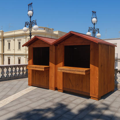 Chiosco in legno 400×200 cm – Struttura modulare smontabile